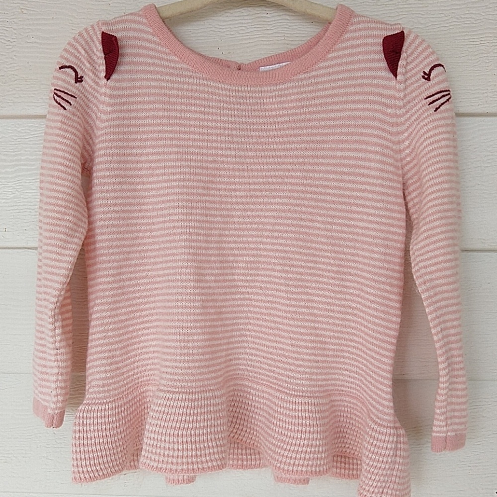 Toddler Peplum Sweater Cat Shoulder | Carters